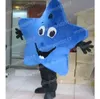 Noël bleu étoile mascotte Costume Simulation dessin animé personnage tenue Costume carnaval adultes fête d'anniversaire tenue fantaisie pour hommes femmes