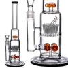 Grueso Bongs de vidrio alto Big JM Flow Bong con brazo Árbol Espolvorear Perc Pipa de agua para fumar Reciclador Dab Rig 18 mm Junta