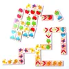 Bloco 28pcs Wooden Domino Fruit Animal Reconheça Dominoes Games Jigsaw Montessori Crianças Aprendendo Educação Puzzle Baby Toy P230516