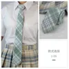Bow Ties Classic 7cm Casual JK Check Neck krawat dla mężczyzny vintage damskie Plaid Universal Girl krawat biznesowy