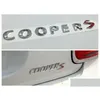 Auto stickers coopers cooper s badge embleem sticker letters sticker voor mini boot deksel achterklep achterste rompje dickal2569241 drop levering mo otjet