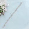 زفاف الأزهار S485 الفضة اللامعة اللامعة راينستون لؤلؤة العروس الحزام حفلة موسيقية للسيدات إكسسوارات الفتاة فتاة الأزياء