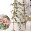 Fleurs décoratives rotin artificiel pas d'arrosage fausse fleur vigne chrysanthème décoration de fête