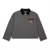 Erkek ceket moda markası carhart yeni yıkanabilir eski amerikan detroit iş giysisi tuval ceket baxq gevşek tasarım369ess