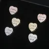 Ny modesparkande bling 5a kubik zirkon cz asfalterat hjärtahänge örhänge halsband för kvinnor lady bröllop smycken droppfartyg
