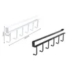 Bathroom Shelves Iron 6 Hooks Storage Shelf Wardrobe Cabinet Metal Under Shelves Mug Cup Hanger Bathroom Kitchen Organizer Hanging Rack Holder 230516