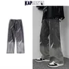 Männer Jeans Kapments Männer Patchwork Harajuku Baggy Hosen 2023 Herren Y2k Koreanische Mode Denim Hosen Mann Tie Dye Streetwear