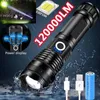 Flashlights Torches High Power XHP100 Led Flashlight Rechargeable 4 Core Torch Zoom Usb Hand Lantern For Camping Outdoor Emergency Use P230517