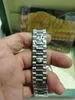 Avec boîte d'origine montres de luxe de haute qualité 41mm hommes cadran noir argenté plus grand diamant automatique marque de mode montre-bracelet pour hommes 69