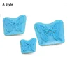 Moldes de panificação 3pcs/embalagem Bolsa de flores de borboleta Lace Silicone Molde Decorating Tools de estilo Diy Candy Making Moldes Design