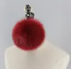 Portachiavi X-large 15CM 6" Real Fur Ball Pom Car Pendant Keychain Bag Charm Key Finder