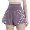 Women's Shorts Women's Workout Double Layer Running Gym Yoga Athetic Casual Summer High Waist Pockets Thick