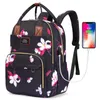 Backpack Lokass 15.6-inch Laptop Bag Ladies Floral Trekking Nylon Travel