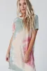 Multicolor Tie Dye Dye de grande tamanho Tee Dress 2023 HOT NOVO P55I#