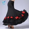 Vêtements de scène femme maille jupes de danse de salon jupe Standard moderne valse Tango Cha Salsa Samba tenues de pratique latine