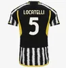 Novas camisas de futebol 23 24 JUVE POGBA DI MARIA PIRLO CHIESA CHIELLINI ZIDANE 2023 2024 Homens Crianças Kit Camisa de Futebol Uniforme