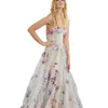 Bloem Country Print Wedding Jurken Sweetheart Corset Bridal Jurken Robe Mariiee Beach Sweep Train Vestido de Novia