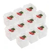 Set di Piatti per Torta Coppette per Dessert in Plastica Bicchierino per Gelatina Semifreddo Quadrato Trifle Degustazione Trasparente