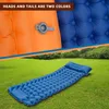 Outdoor Pads Outdoor Camping Sleeping Pad Inflatable Mattress with Pillows Travel Mat Folding Bed Ultralight Air Cushion Hiking Trekking Tool 230516