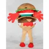 Симуляция милый гамбургер талисмана костюмы унисекс мультфильм персонаж костюм костюм Хэллоуин взрослые размер дня рождения на открытом воздухе платье фестиваля