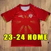 Camisas de futebol da Macedônia do Norte ELMAS ALIOSKI PANDEV TRAJKOVSKI JAHOVIC RISTOVSKI MUSLIU 2023 2024 seleção nacional Home Away 3rd Men kit camisa de futebol23 24