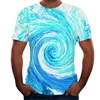 Men's T Shirts 3D Printed Short-sleeve Shirt Men Summer Streetwear Clothing Fashion Custom Swirl