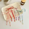 Hårtillbehör 2st Vintage Fashion Vackert Bow Ribbon för Women Girls Wedding Long Tassel Korean