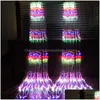 Party Decoration 3X2M Waterfall Light String Halloween Christmas Background Garden Lights Led Eu Plug Drop Delivery Home Fes Dhsu2