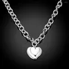 Correntes de alta qualidade 925 Sterling Silver Heart Shape Chain Charcle for Women Wedding noivado Jóias Fashion Party Gift Wholesale