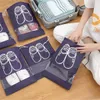 New 5pcs Shoes Storage Bag Closet Organizer Non-woven Travel Portable Bag Waterproof Pocket Clothing Classified Hanging Bag