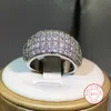 Anneaux de mariage de luxe en argent sterling 925 éternité avec zircone pour hommes CZ Crystal Promise bague de fiançailles 230517