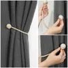 Curtain 5PCS Magnetic Pearl Ball Buckles Tiebacks Backs Holdbacks Buckle Clips Rods Hook Home Decorative Accessories