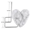 Bolsas de joalheria Tumbeelluwa Natural Heart Shape Rock Crystal Cluster Geode com Metal Stand Display Desk Ornament Healing Reiki Stone Home