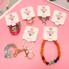 Jewelry Stand Halffold Card Selfadhesive Package For Small Bussiness Necklace Bracelet Ring Holder Handmade With Love Sticker 230517