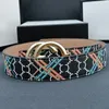 Concepteur de luxe Belt Belt Belt Classic Style Largeur de 3,8 cm Modèle de toile à rayures en matériau en carres de vache est très beau très bien Nice