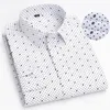 Camicie eleganti da uomo Moda Camicia a righe con stampa da uomo Manica lunga 65% cotone Tinta unita Lavoro Standard Fit Ufficio Quotidiano Abbottonatura Abbigliamento