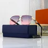 Ontwerper Lou Vut Luxury Cool Sunglasses Live Broadcast Koreaans geprinte geprinte lichte lichte mode -slijtage vrouw met originele doos