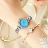 Wristwatches 2023 Simple Women's Watch Light Luxury Diamond-encrusted Trend Ins Wind Automatic Quartz Reloj De Mujer