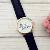 Wristwatches 2023 Est Style 1pcs/Lot Je Taime (Love You) Watch Fashion Words Cleanly Styled Dial Leather For Ladies Quartz Watches