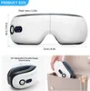 Eye Massager 6D Electric Smart Air Bag Eye Massager Airbag Air Press Eye Care Comper Commered Heated Vibration Bluetooth Music Sleep Mask Massage 230517