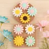 Baby Teethers Toys Kovict 10pc Sunflower Silicone Beads Food Grade BPA GRATIS för DIY -tänder Halsband PACIFIER -kedja Pendant Tillbehör 230518