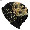 Beanie / Skull Caps Gold Roman Empire Byzantine Eagle Emblem Slouchy Beanie Winter Warm Skullies Gorros Sombreros Adulto Roma SPQR Knitting Bonnet Cap J230518