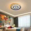 Lampadari LED Modern Blue Cartoon Timone Lampadario Lampade per camera da letto Camera dei bambini Luci stile pirata Apparecchio per illuminazione deco