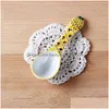 Spoons Ceramic Coffee Stirring Spoon Korean Style Household Tableware Dessert Watermelon Lemon Pineapple Fruit Design Drop Delivery Dh4Ug