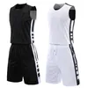 Running Set Sets Men's Double-Sided Basketball Jersey Set Reversed Uniform Men Printed Sports Suit Båda sidor Träningsskjorta Shorts 230518