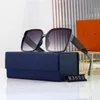 Designer Luksusowe fajne okulary przeciwsłoneczne kwadratowe szklanki duże ramy stopniowe soczewki Słońce metalowe akcesoria modne z oryginalnym pudełkiem