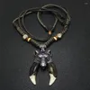 Pendant Necklaces Wolf Tooth Necklace Man Choker Charm Power Jungle Wild Accessories