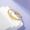 Bangle MxGxFam Push And Pull Lucky Cloud Bracciali Braccialetti (regolati) Per le donne Gioielli da sposa XP Pure Gold Color