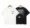 Rainbow Printing T Shirt Casual Men Women Oversize Short Sleeved O-Neck Tee