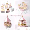 Geschenkwikkeling papier carrousel doos gunsten souvenirs voor gasten feestje baby shower cake kinderen decoratie drop levering home tuin fe dhxy7